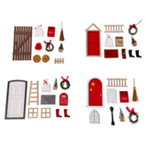 Decoris Plywood Door Set 24cm - 4  Assorted